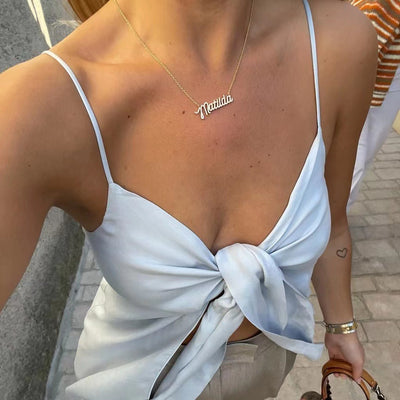 Top Tubo Backless con Lazada Sexy para Mujer