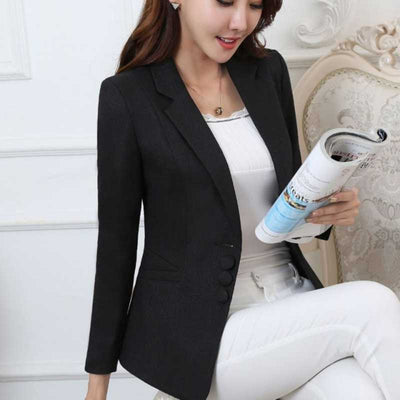 Blazer Largo Talla Grande para Mujer con Mangas Largas - Image 7