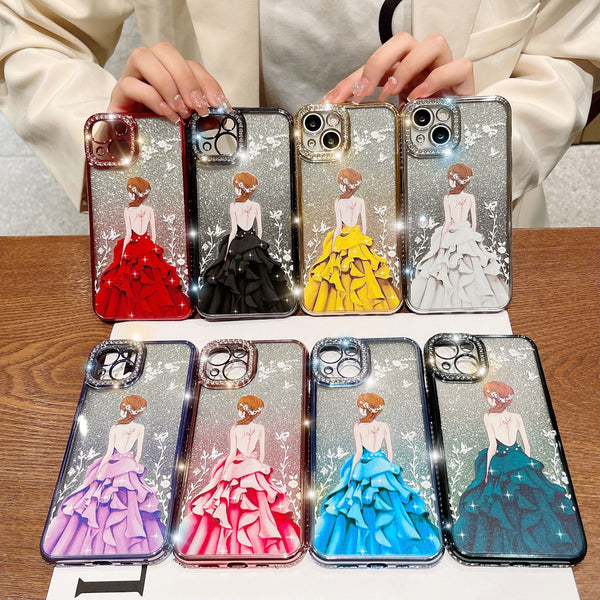 Funda Celular Degradado Brillante con Cristales Swarovski