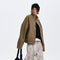 Chaqueta de Cuero Estilo Barn Americana con Bloque de Colores