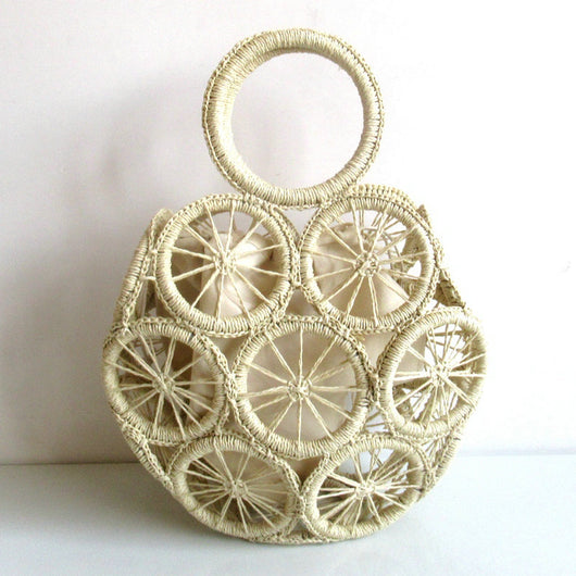 Bolsa Tejida de Papel y Fibra Natural con Asas Diagonales - Image 23