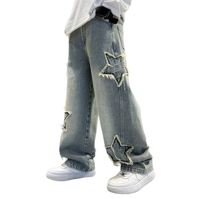 Jeans Anchos Pentagrama para Niños - Estilo Moderno y Cómodo - Image 2