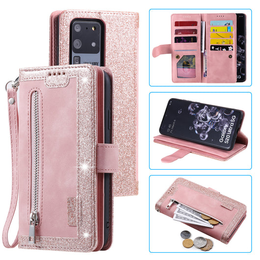 Funda de Cuero para Celular con 9 Compartimentos y Cierre - Image 3