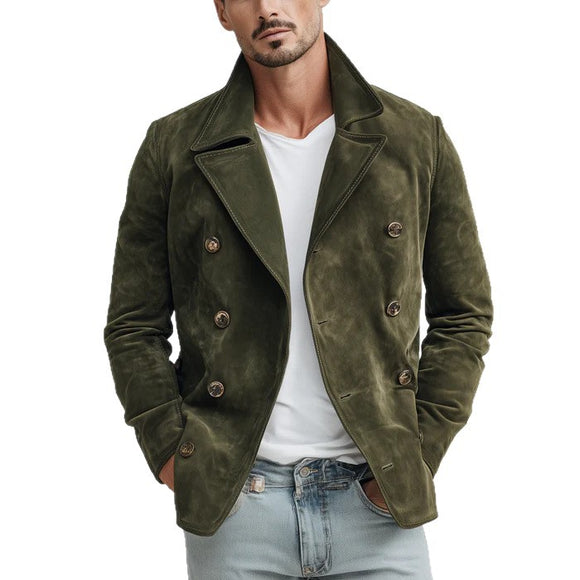 Jaqueta Retrô Casual Masculina - Estilo Vintage Outono Inverno