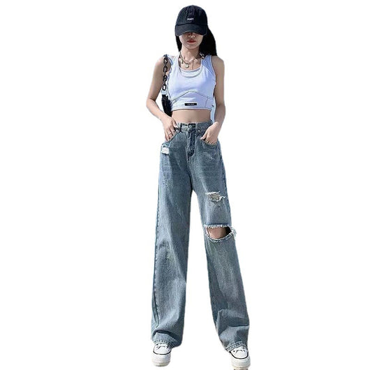 Jeans Rotos de Cintura Alta para Mujer - Image 9