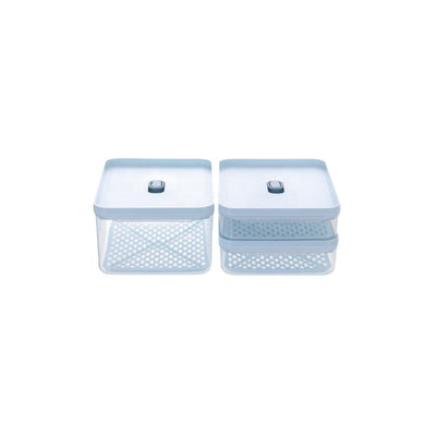 Contenedor Antibacterial para Refrigerador con Drenaje - Frutas y Alimentos Frescos
