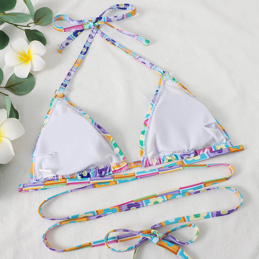 Bikini Dividido con Tiras Girasol - Image 13