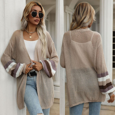 Cardigan Tejido Holgado para Mujer con Detalles Calados - Image 10