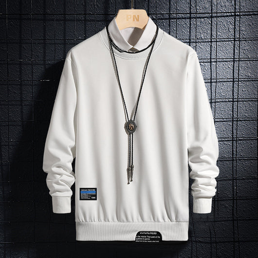 Suéter Casual Slim Fit Primavera Otoño - Colores Lisos Modernos - Image 10