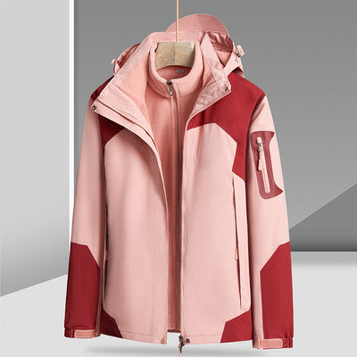 Chaqueta 3 en 1 Impermeable y Rompevientos con Forro Removible de Felpa - Image 4