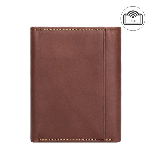 Billetera Vintage de Cuero con Protección RFID y Múltiples Compartimentos - Image 3