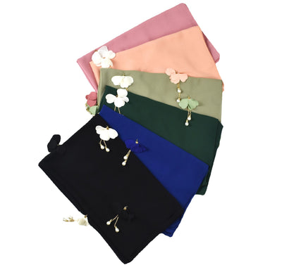 Pañuelo Hijab Floral de Gasa Perlada Premium - Image 21