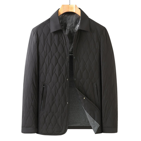 Chaqueta Acolchada de Negocios con Diseño Geométrico para Hombre - Image 6