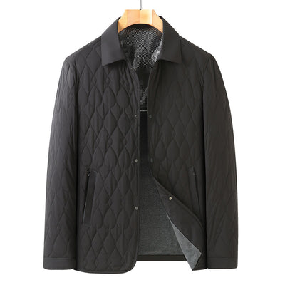 Chaqueta Acolchada de Negocios con Diseño Geométrico para Hombre - Image 6