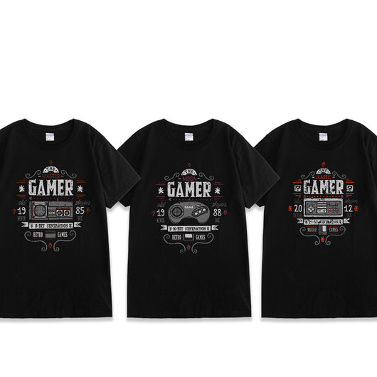 Camiseta de Algodón Puro para Gamer - Cuello Redondo Talla Grande - Image 4