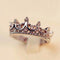 Vintage Queen Crown Birthstone Ring Rose Dorado US 5