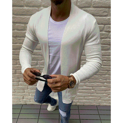 Cardigan Tejido de Manga Larga para Hombre - Image 7