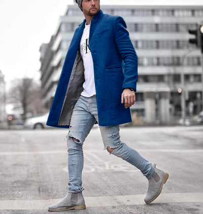 Abrigo Trinchera Largo para Hombre - Otoño e Invierno - Image 7