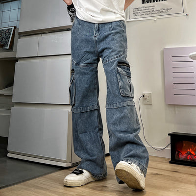 Jeans Hip Hop Desgastados con Flecos para Hombre - Image 5