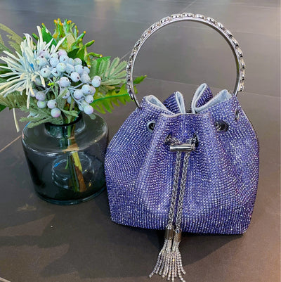 Bolso de Mano con Diamantes y Borlas Arcoíris Brillante - Image 11