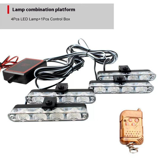 Kit de Luces Estroboscópicas de Advertencia 16LED con Control Remoto Inalámbrico - Image 2