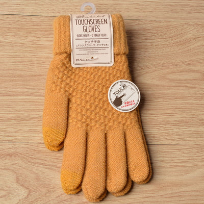 Guantes Tejidos para Mujer con Pantalla Táctil y Diseño Jacquard