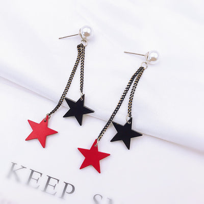 Aretes Coreanos Asimétricos con Flor de Perla y Moño - Image 7
