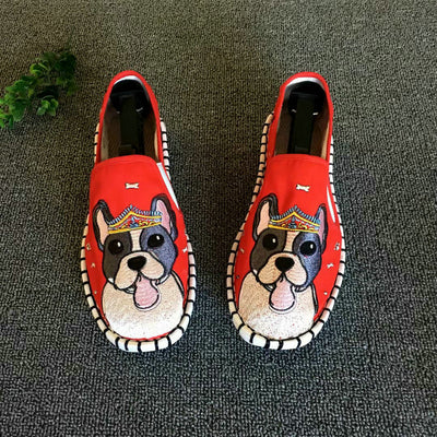 Zapatos de tela bordados con dragón - Image 3