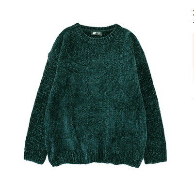 Suéter Chenilla Oversized con Capucha - Estilo Coreano para Otoño e Invierno - Image 7