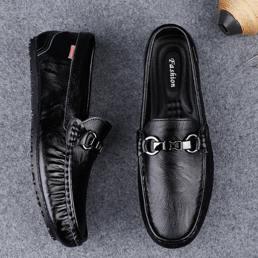 Zapatos Casuales de Cuero con Suela Flexible y Transpirables para Hombre - Image 3