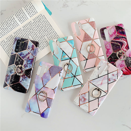Funda para teléfono con mármol mosaico y acabado electrochapado - Image 4