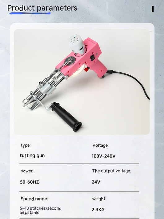 Pistola Eléctrica 2 en 1 para Corte y Tejido de Alfombras de Terciopelo - Image 10