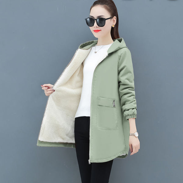 Sudadera Suelta con Capucha de Largo Medio