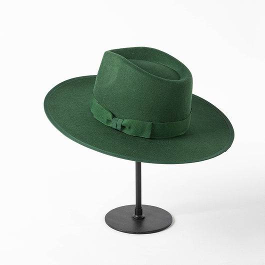 Sombrero de Lana Retro Jazz con Lazo y Corona Elegante - Image 18