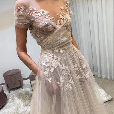 Vestido de Novia de Encaje para Jardín y Bodas al Aire Libre - Image 5