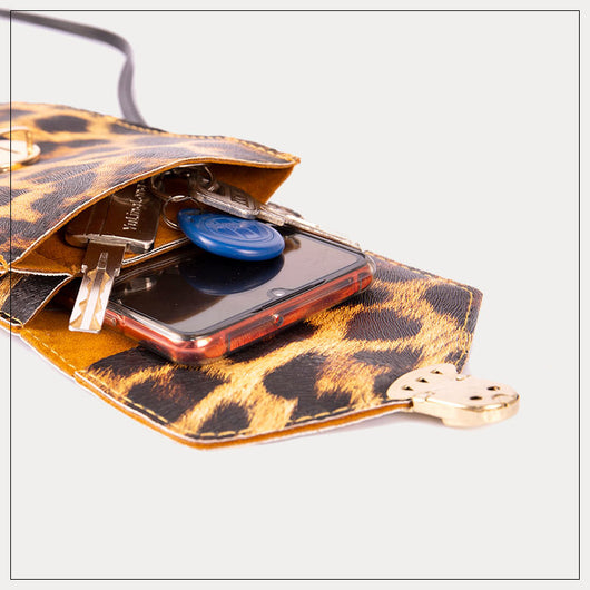 Bolso Retro para Celular con Estampado de Leopardo - Image 5