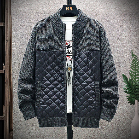 Chaqueta Suéter Acolchada con Costuras Reforzadas