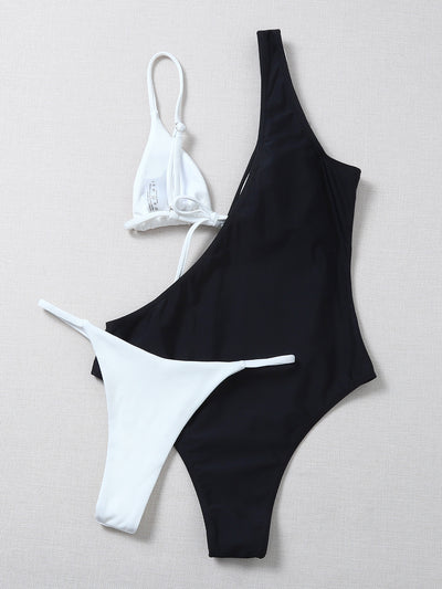 Bikini de Color Sólido Clásico - Estilo Europeo Moderno - Image 6