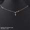 Cross Bead Necklace Clavicle Chain Dorado 1silver