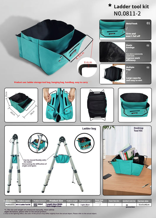 Bolsa de Almacenamiento para Herramientas de Escalera Telescópica - Image 11