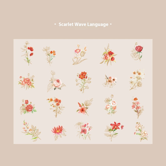 Cuaderno de Flores y Plantas - Material Decorativo 40 Piezas - Image 8