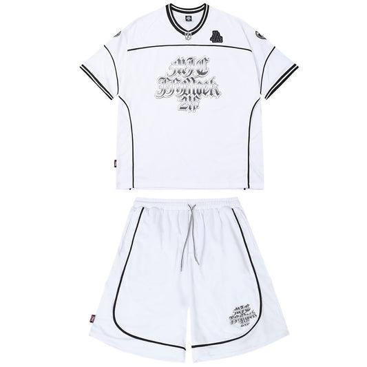 Conjunto de Camiseta Estampada de Manga Corta para Hombre