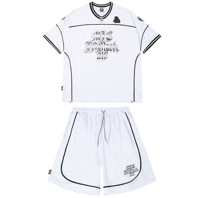 Conjunto de Camiseta Estampada de Manga Corta para Hombre