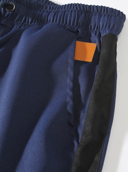 Pantalones Deportivos Casuales de Corte Recto con Costuras Otoñales - Image 14