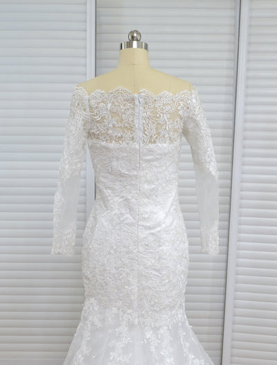 Vestido de Novia Asimétrico con Cola Elegante - Image 14