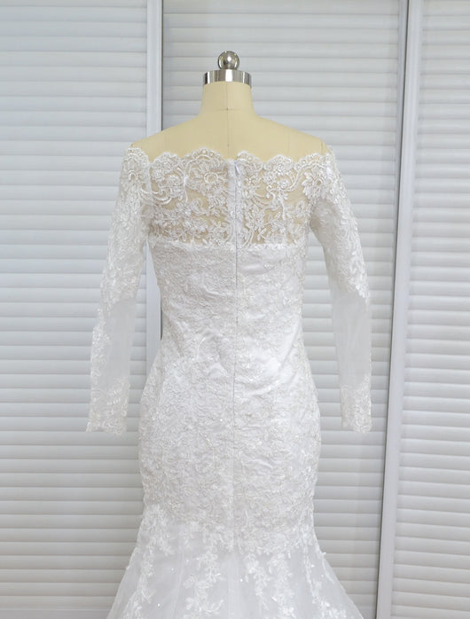 Vestido de Novia Asimétrico con Cola Elegante - Image 14