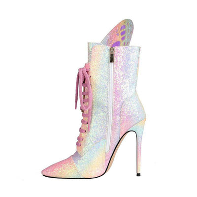 Botas Stiletto Punta Fina con Alas de Mariposa Cambio de Color - Multiuso Trendy - Image 5