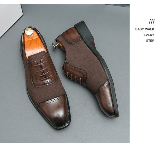 Zapatos de Negocios Cuero Premium con Suela Elevada y Punta Redonda - Image 11