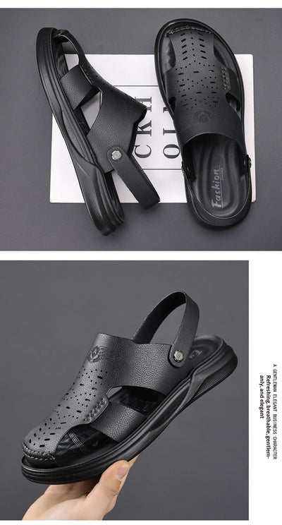 Sandalias de Cuero Genuino - Comodidad Total para Conducir y Actividades Exteriores - Image 7