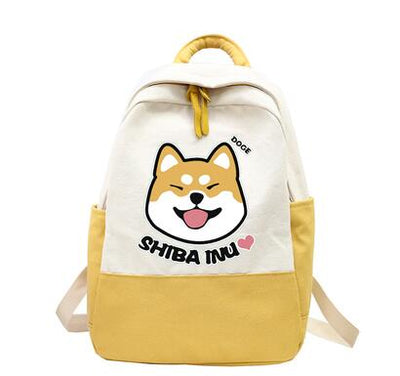 Mochila Canvas Shiba Inu Versátil para Uso Diario - Image 3